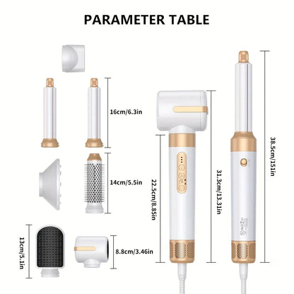 Brosse Soufflante et Sèche Cheveux 7 en 1
